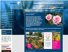 Tablet Screenshot of gaertnerei-klumpen.de